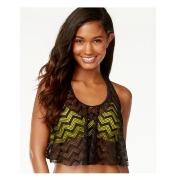 Size L Hula Honey Layered Crochet Bikini Top - Picture 1 of 1